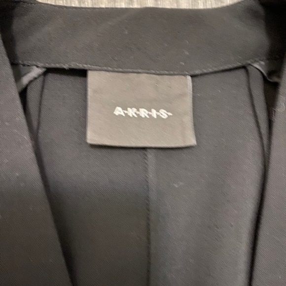 Akris Wool Leather Accent Black Blazer Size 10 - Picture 2 of 11